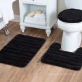 3pcs set Long pile Toilet Mat non-slip water absorb bath mat